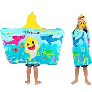 Baby shark Hooded Towel Wrap